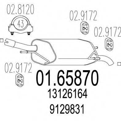 Глушник вихлопних газів кінцевий
