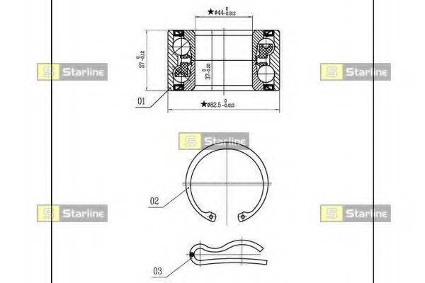 Комплект підшипника ступиці колеса